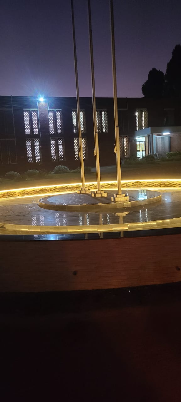 Enginove flag presentation at night